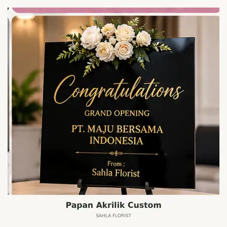 Papan Bunga Akrilik Sampang